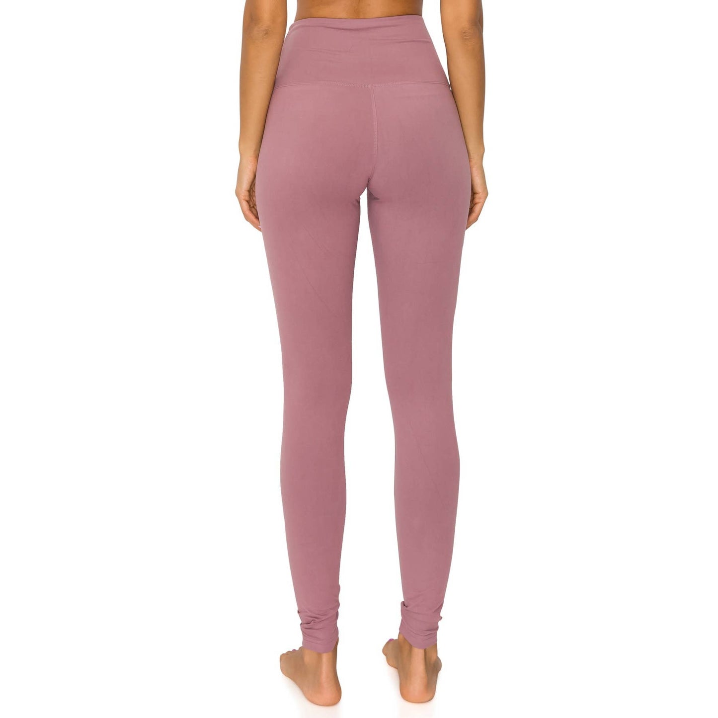5" Yoga Band Premium Solid Activewear Leggings: Black