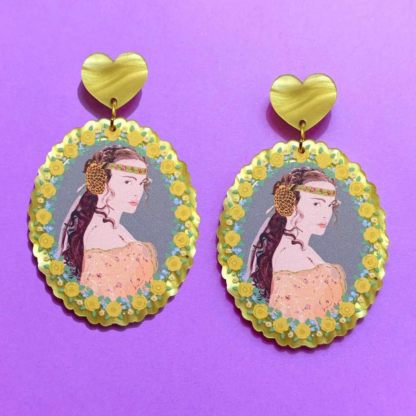 Padme Cameo Drop Earrings