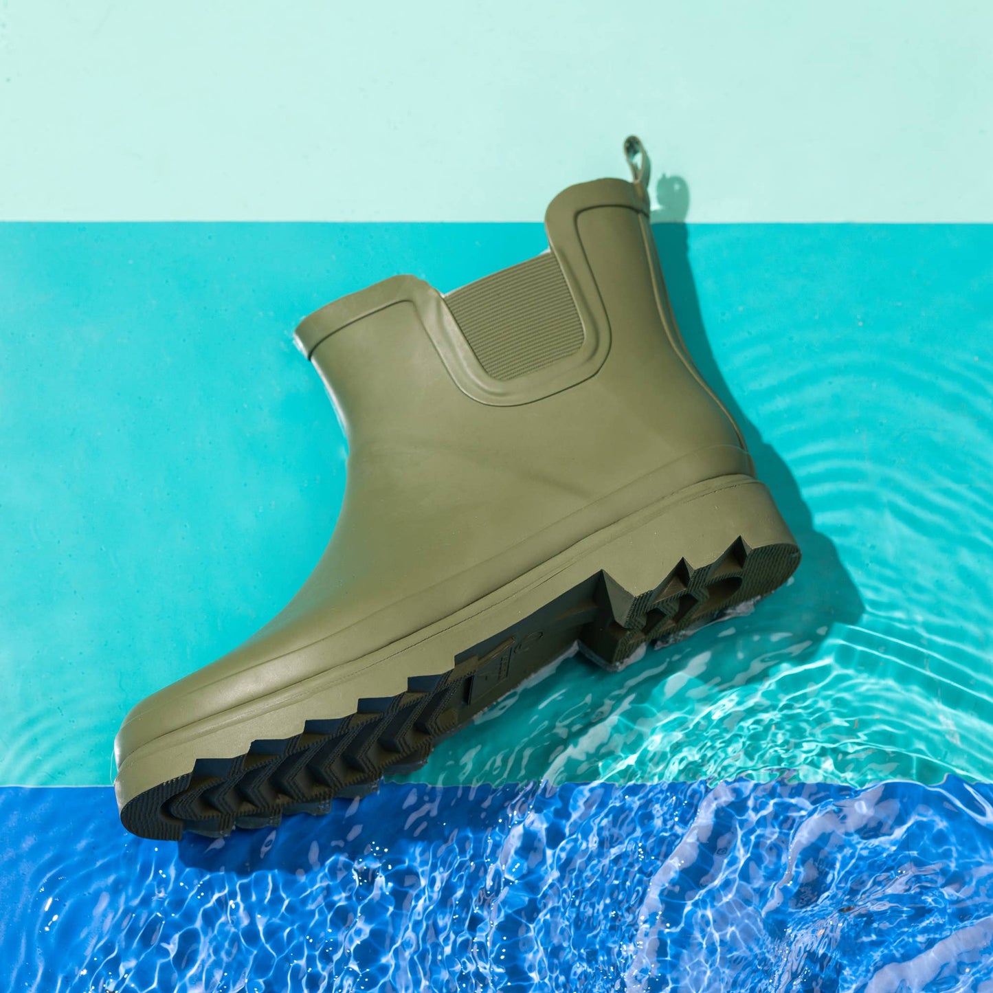 NORTY Womens 6" Ankle Rain Boots 39972 Matte Olive