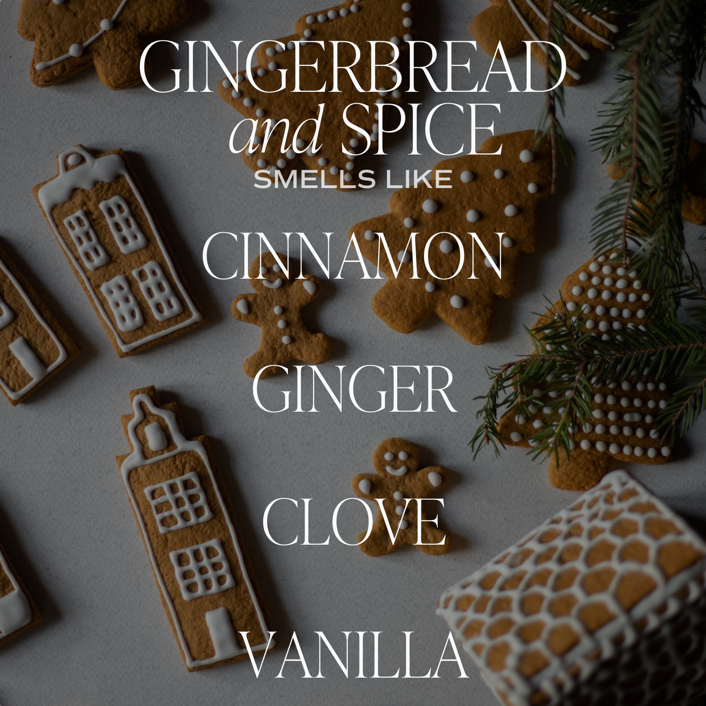 Gingerbread and Spice 9 oz Soy Candle- Christmas Decor