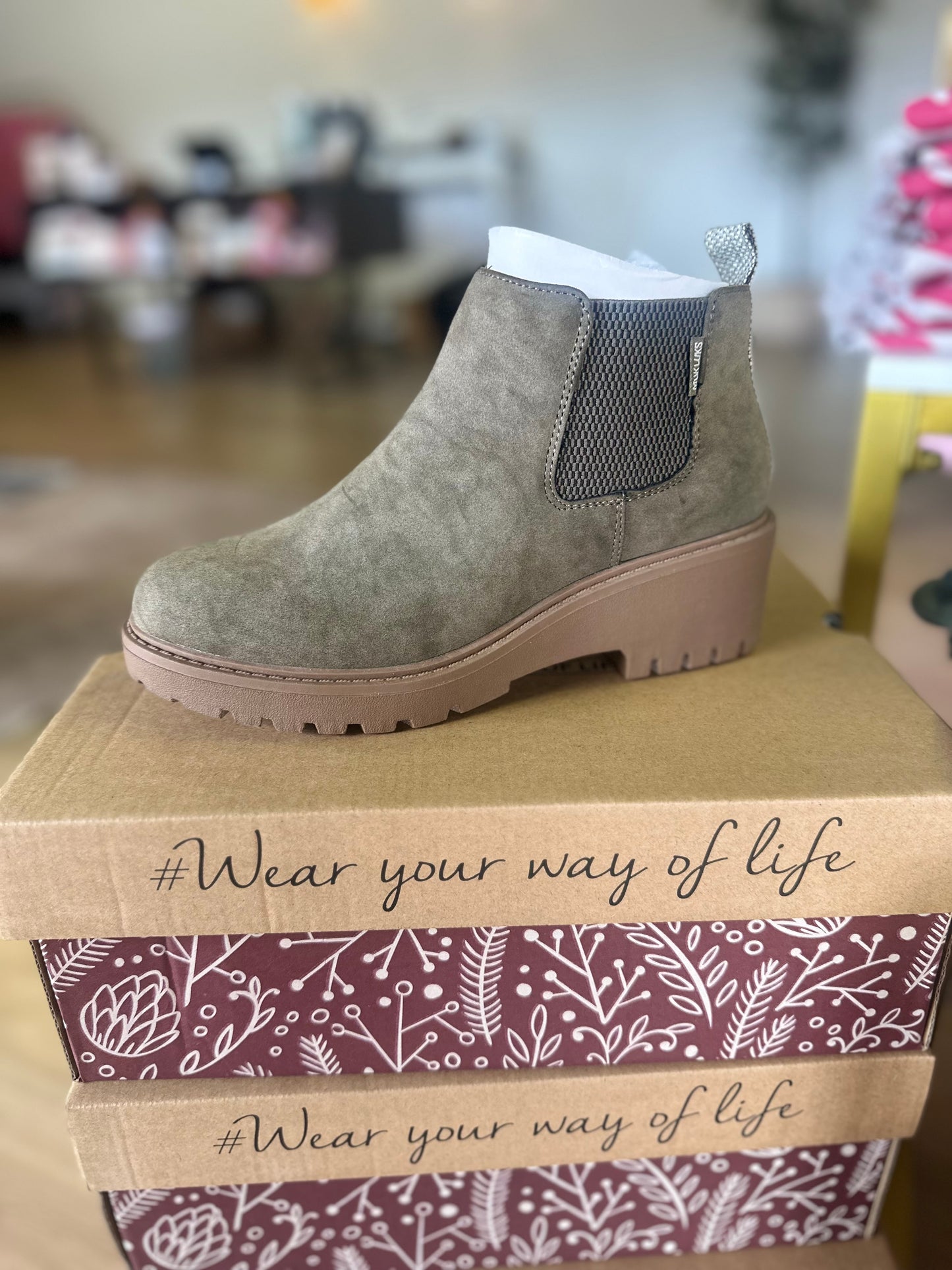 Muk Luks Women's Finley Francis Boot: Moss