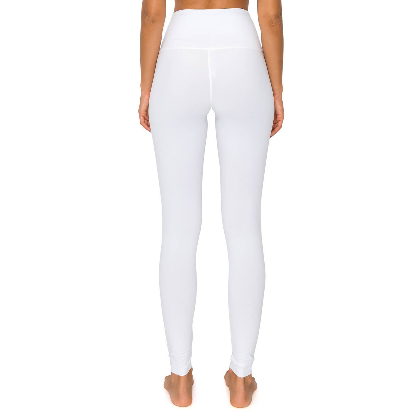5" Yoga Band Premium Solid Activewear Leggings: Black