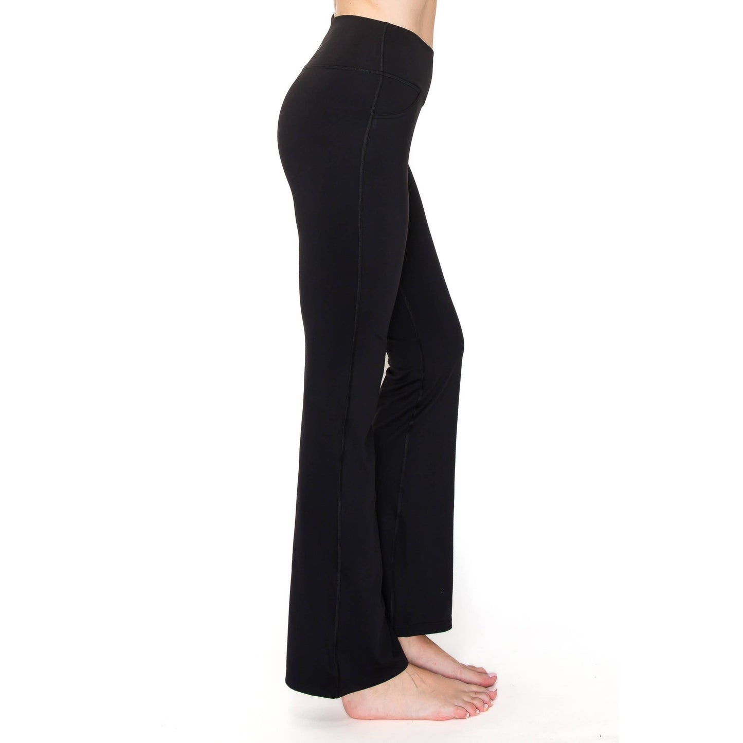 Flared Yoga Pants 31" Inseam: Black