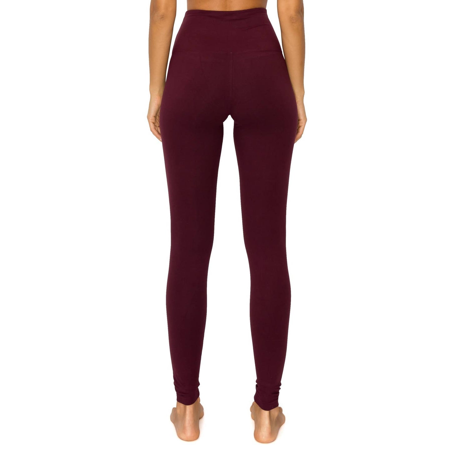 5" Yoga Band Premium Solid Activewear Leggings: Black