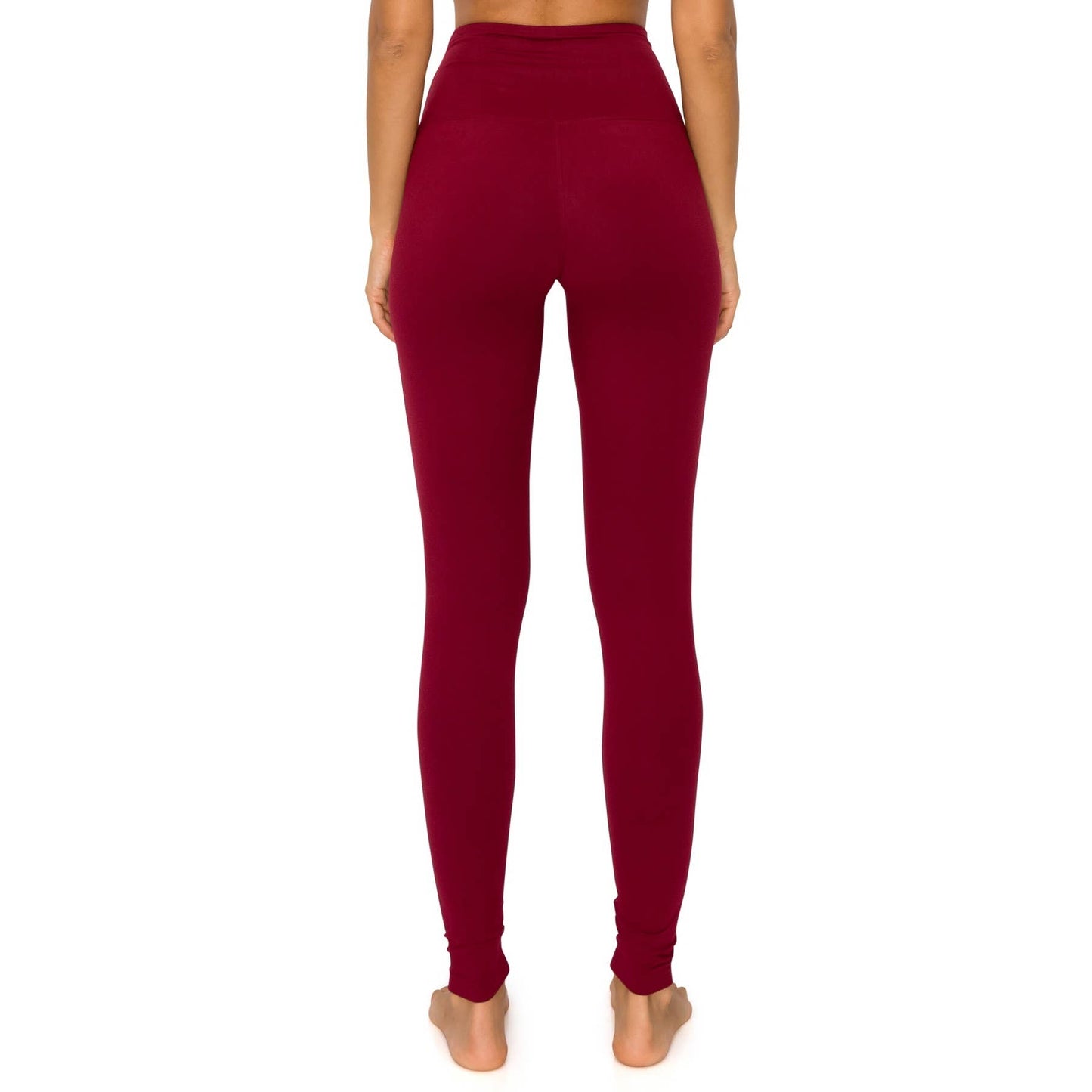 5" Yoga Band Premium Solid Activewear Leggings: Black