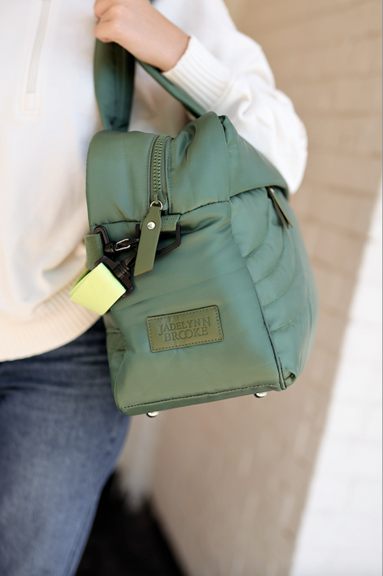 Modern Puffer Duffle - Dark Olive