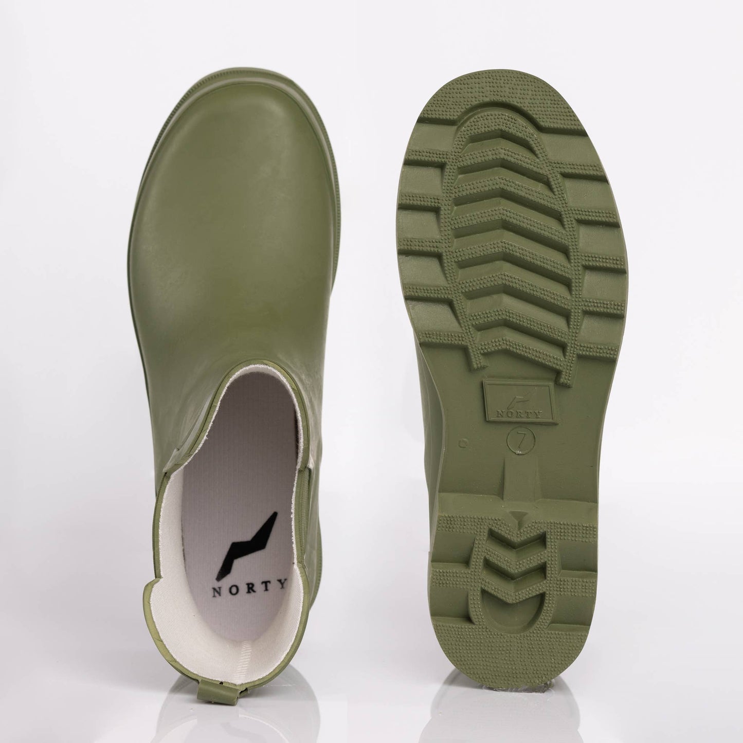 NORTY Womens 6" Ankle Rain Boots 39972 Matte Olive