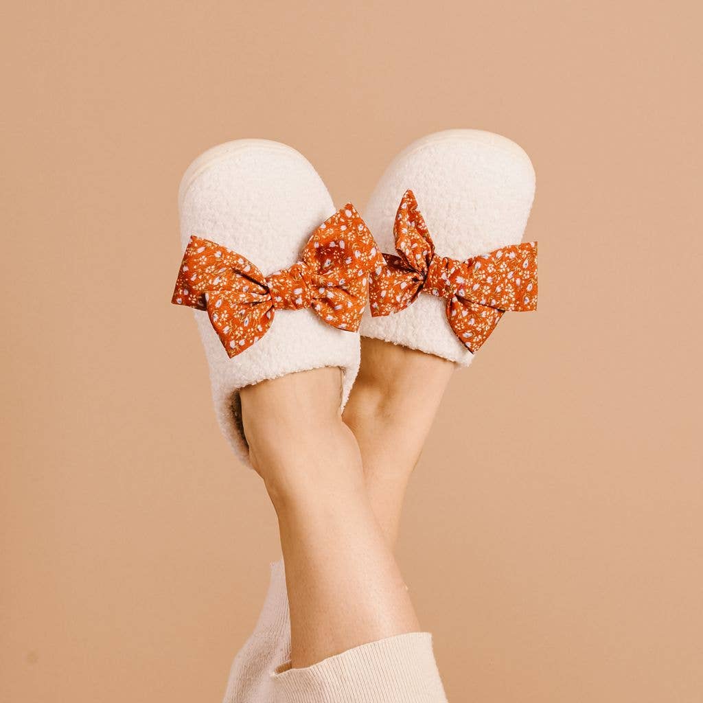 Fuzzy Slippers - Betty Bow Fall Flora: M/L