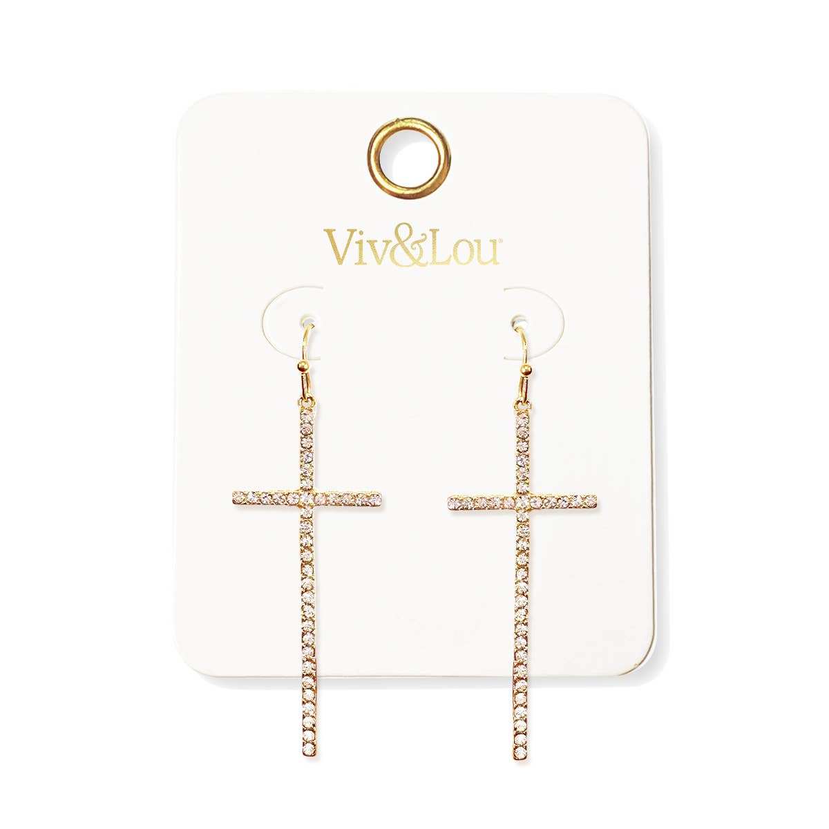 Walk by Faith Cross Earrings