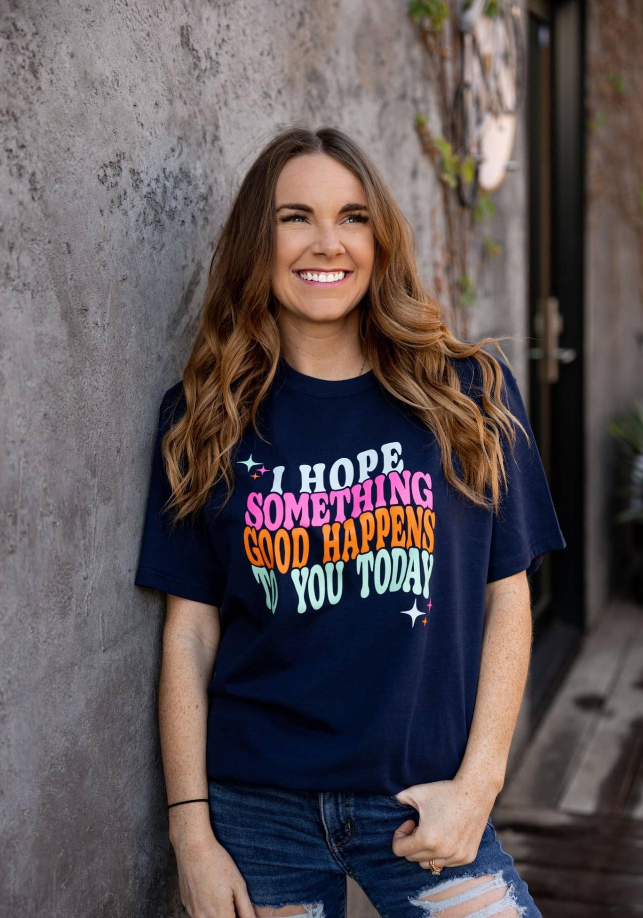K&C I Hope Something Good - Short Sleeve (Navy)