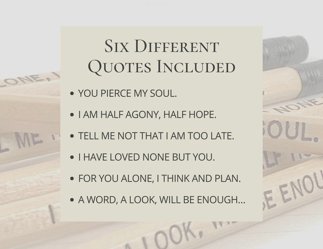 Persuasion Capt. Wentworth Quote Pencils