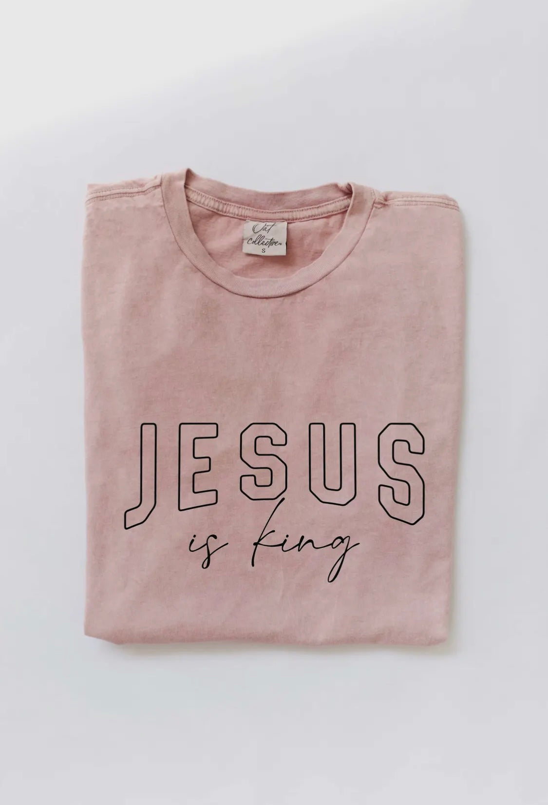 Jesus Is King Mineral Washed Tee