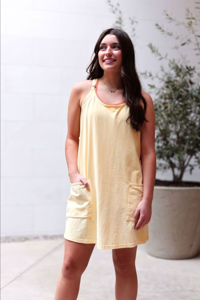 On The Go Shorts Dress- Sunshine (Yellow)