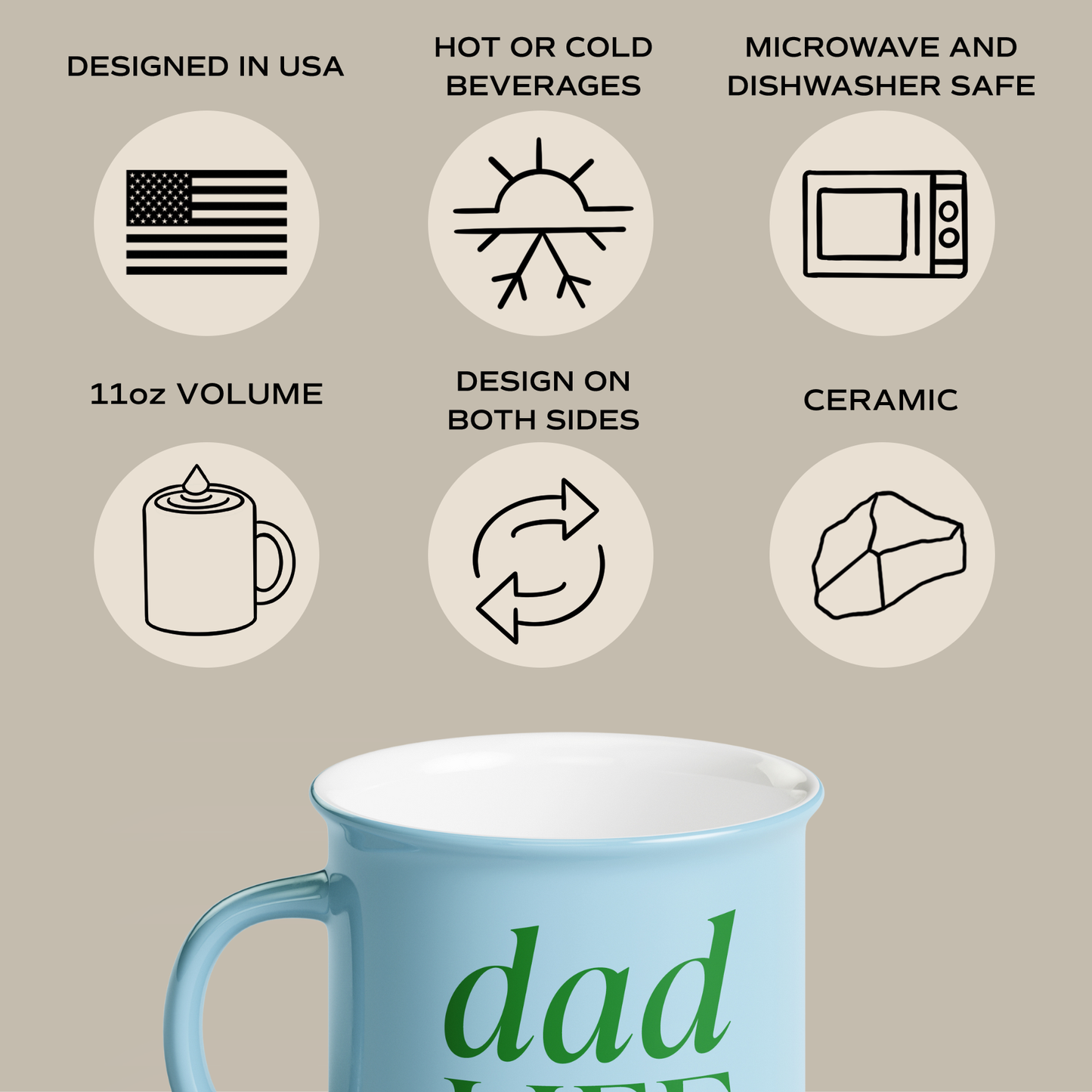 Dad Life 11 oz Campfire Coffee Mug - Home Decor