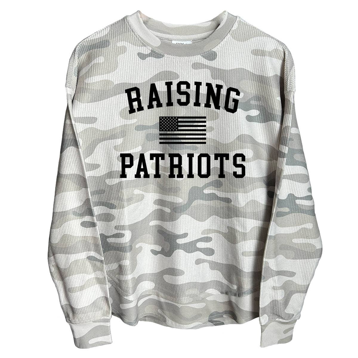Raising Patriots (Front) Corded Poncho: Light Camo/ Corded Poncho