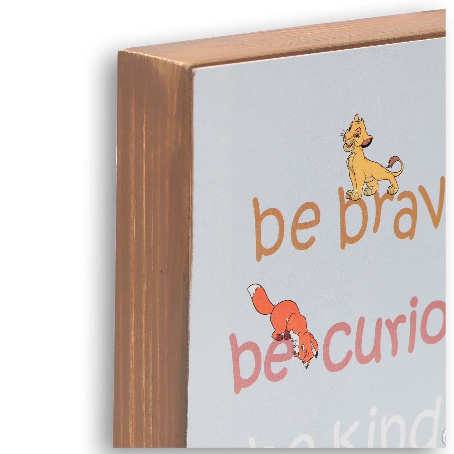 Disney Simba, Tod, & Thumper Be Brave Be You Wood Wall Decor: Wood