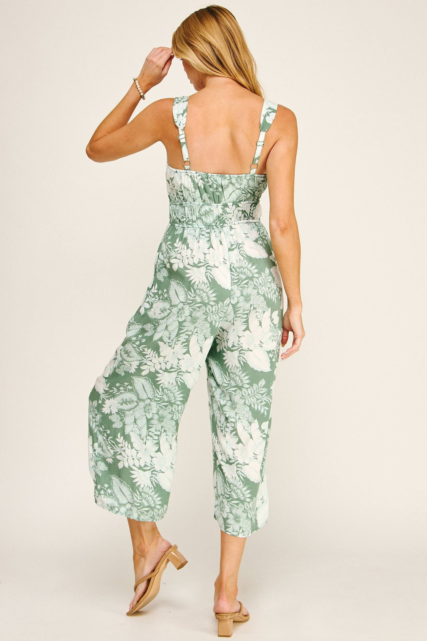 Sage Paradise Tropical Jumpsuit