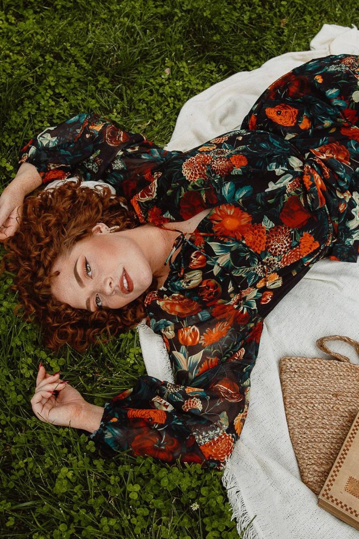 Imogen Dress in Moody Floral