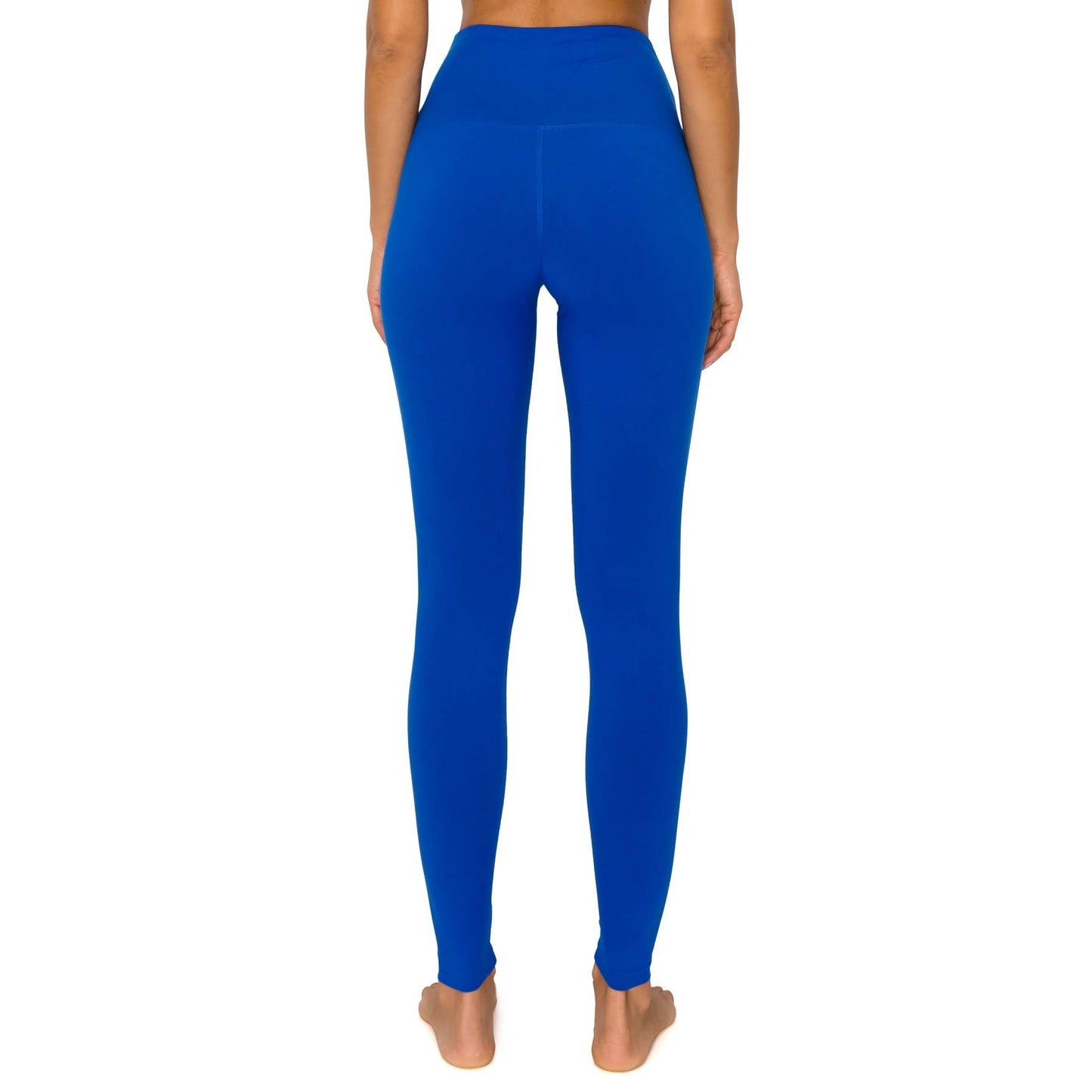5" Yoga Band Premium Solid Activewear Leggings: Black