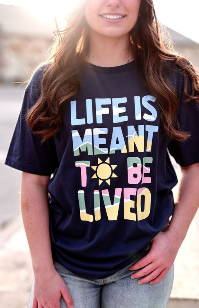 K&C Life Is Meant To Be Lived- SS (Athletic Navy)