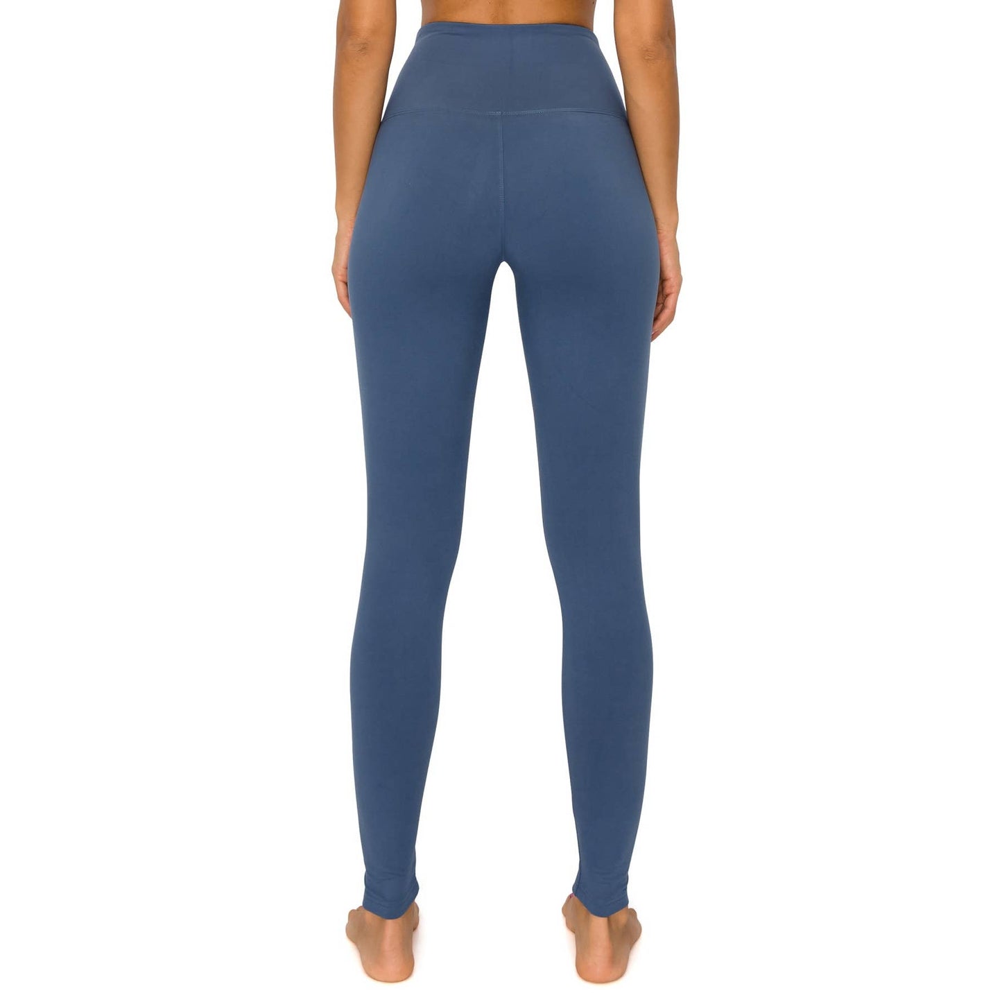 5" Yoga Band Premium Solid Activewear Leggings: Black