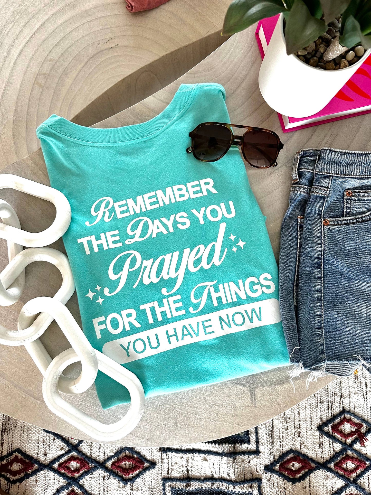 Remember You Prayed - V-Neck (Htr Seafoam)