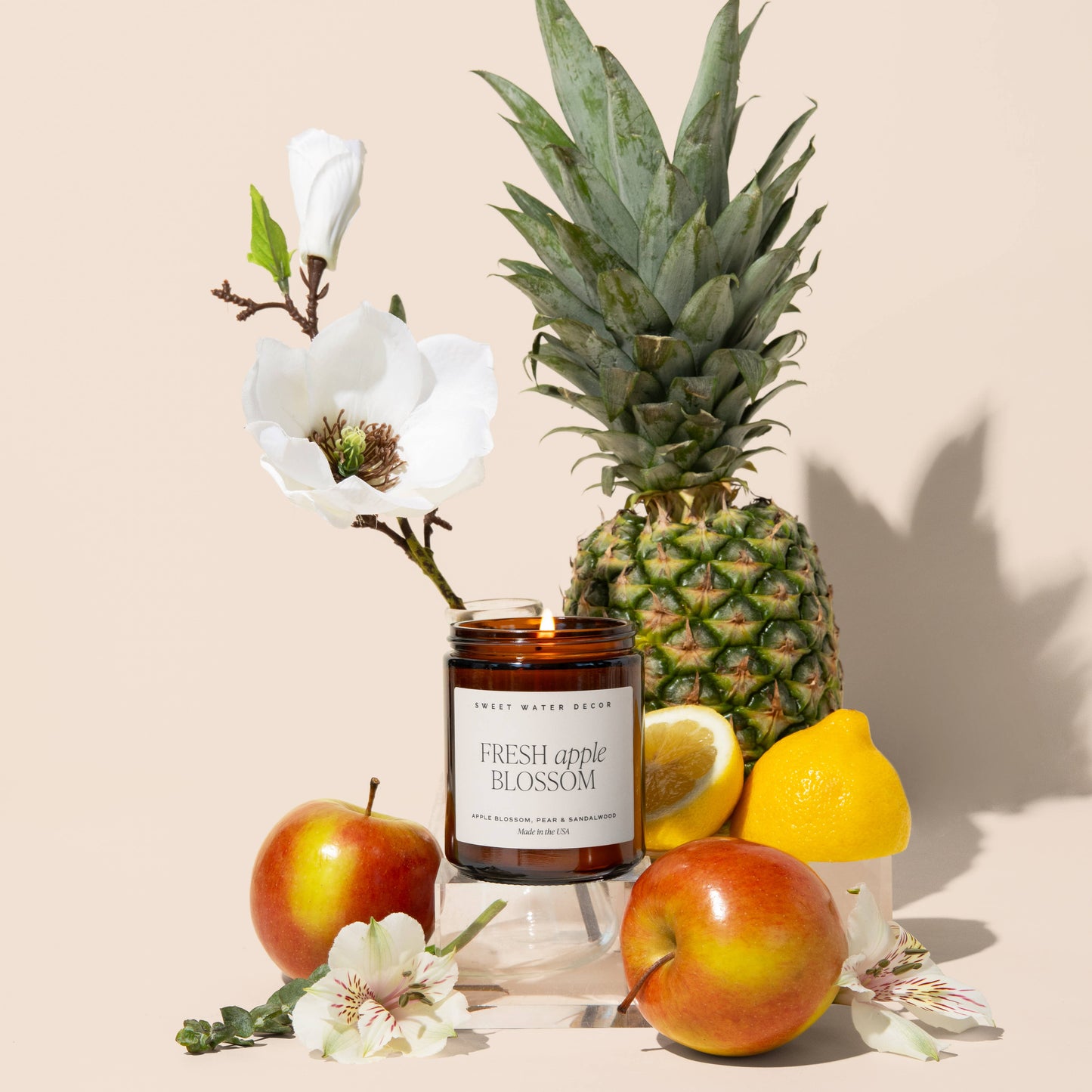 Fresh Apple Blossom 9 oz Soy Candle -Home Decor & Gifts