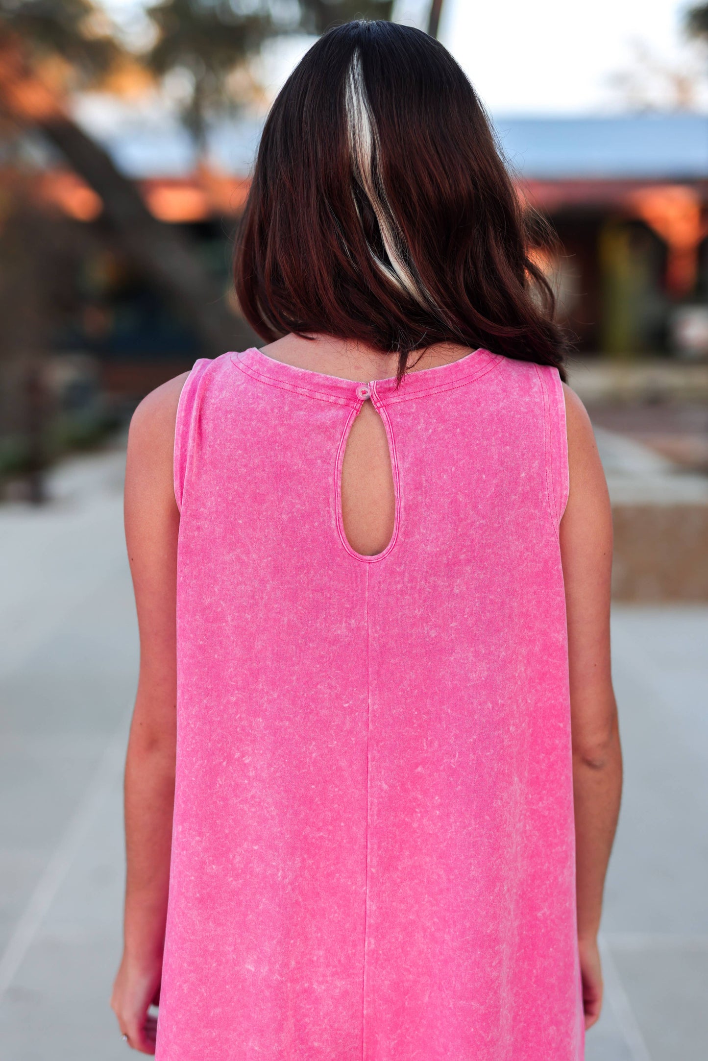Effortless Mineral Wash Romper - Bright Coral