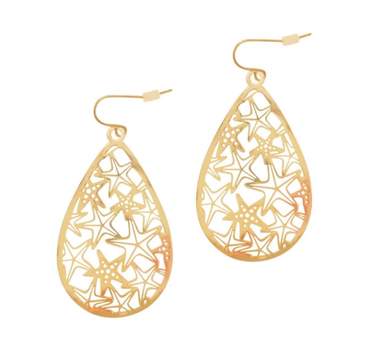 Gold Starfish Maya Earrings