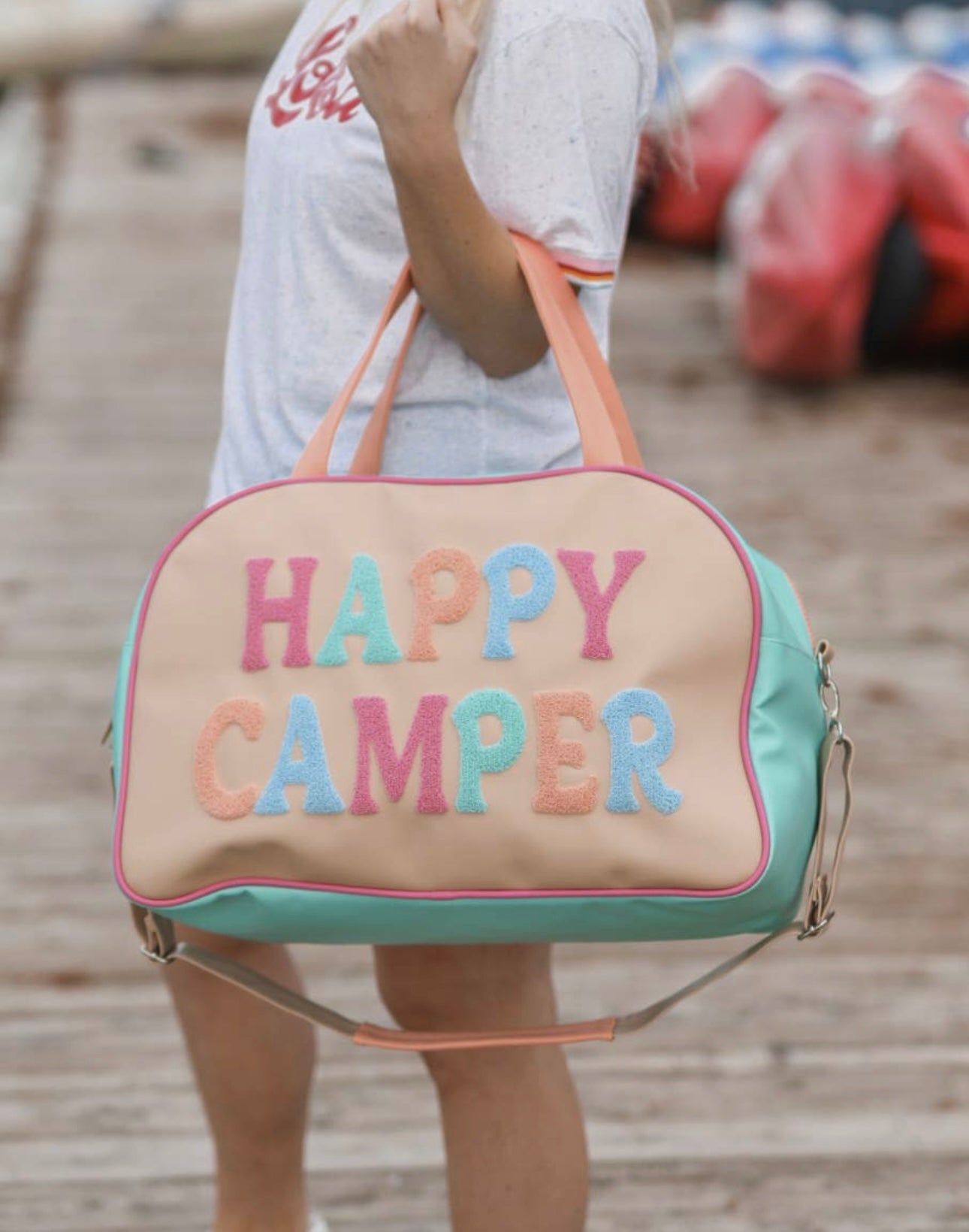 Happy Camper Weekender Duffle Bag - *No Shoulder Strap