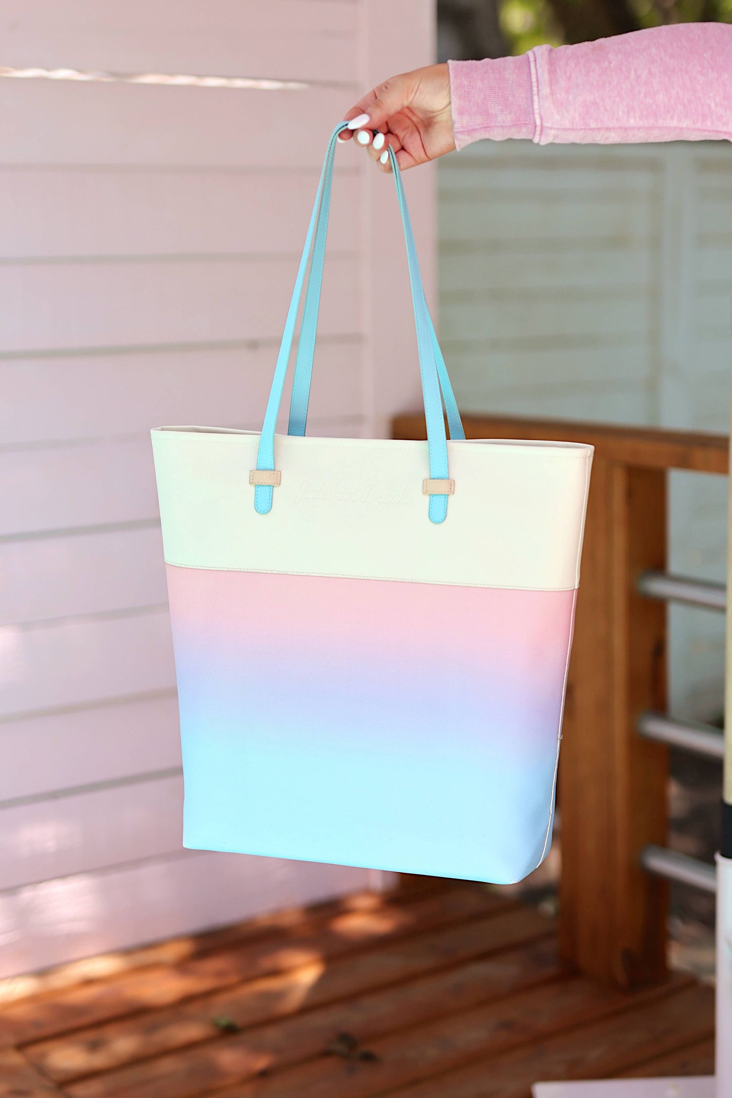 Laptop Tote - Sunrise Gradient (Blue/Lavender)