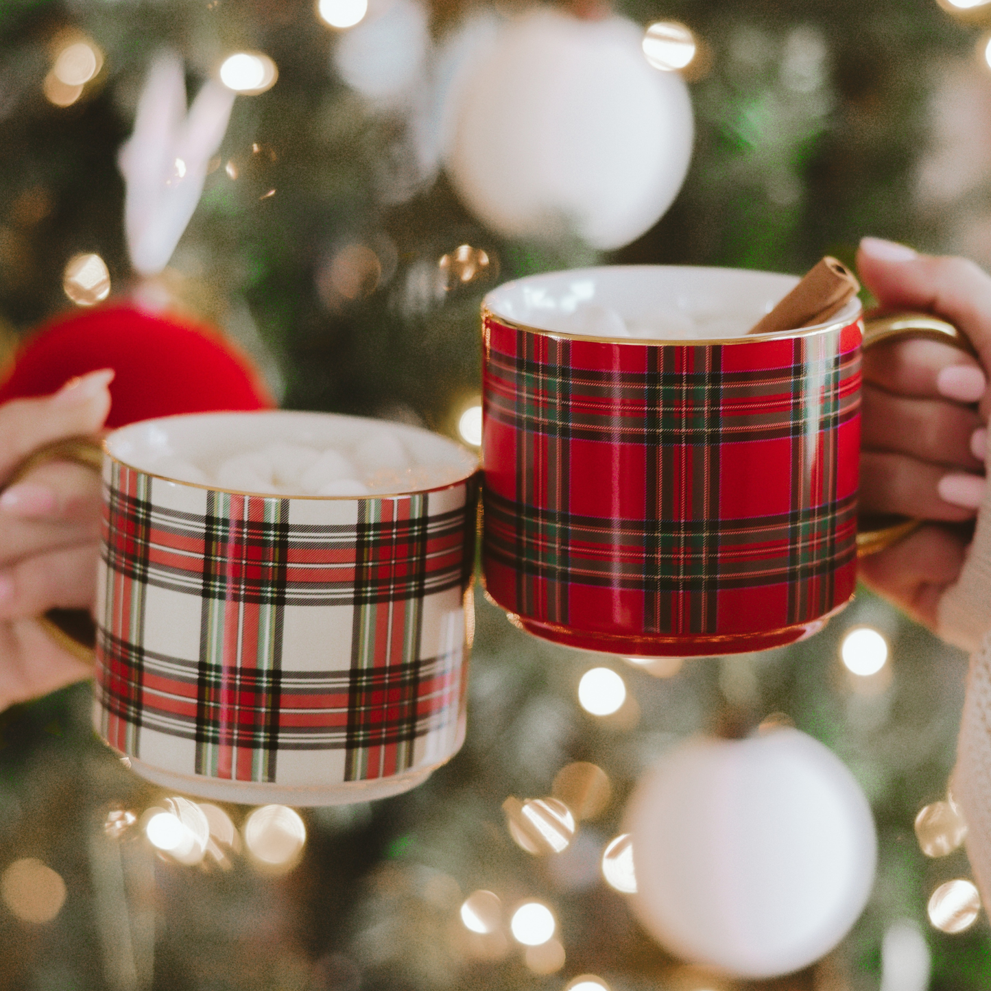 Red Plaid Coffee Mug - Christmas Decor & Gifts