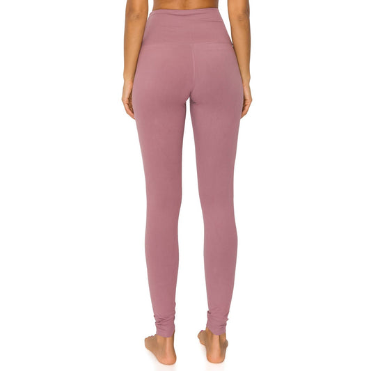 5" Yoga Band Premium Solid Activewear Leggings: Lunar Rock