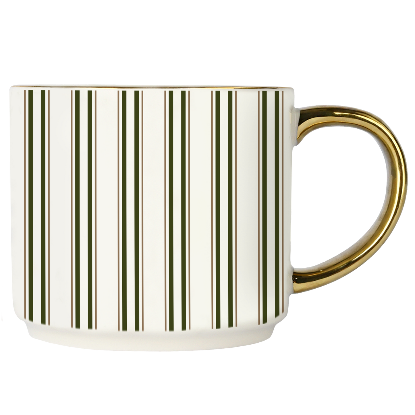 Green Stripe Coffee Mug - Christmas Decor & Gifts