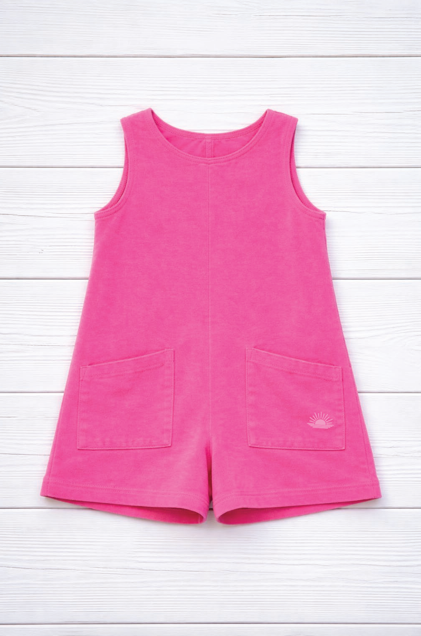 Effortless  Mineral Wash (YOUTH) Romper- Coral