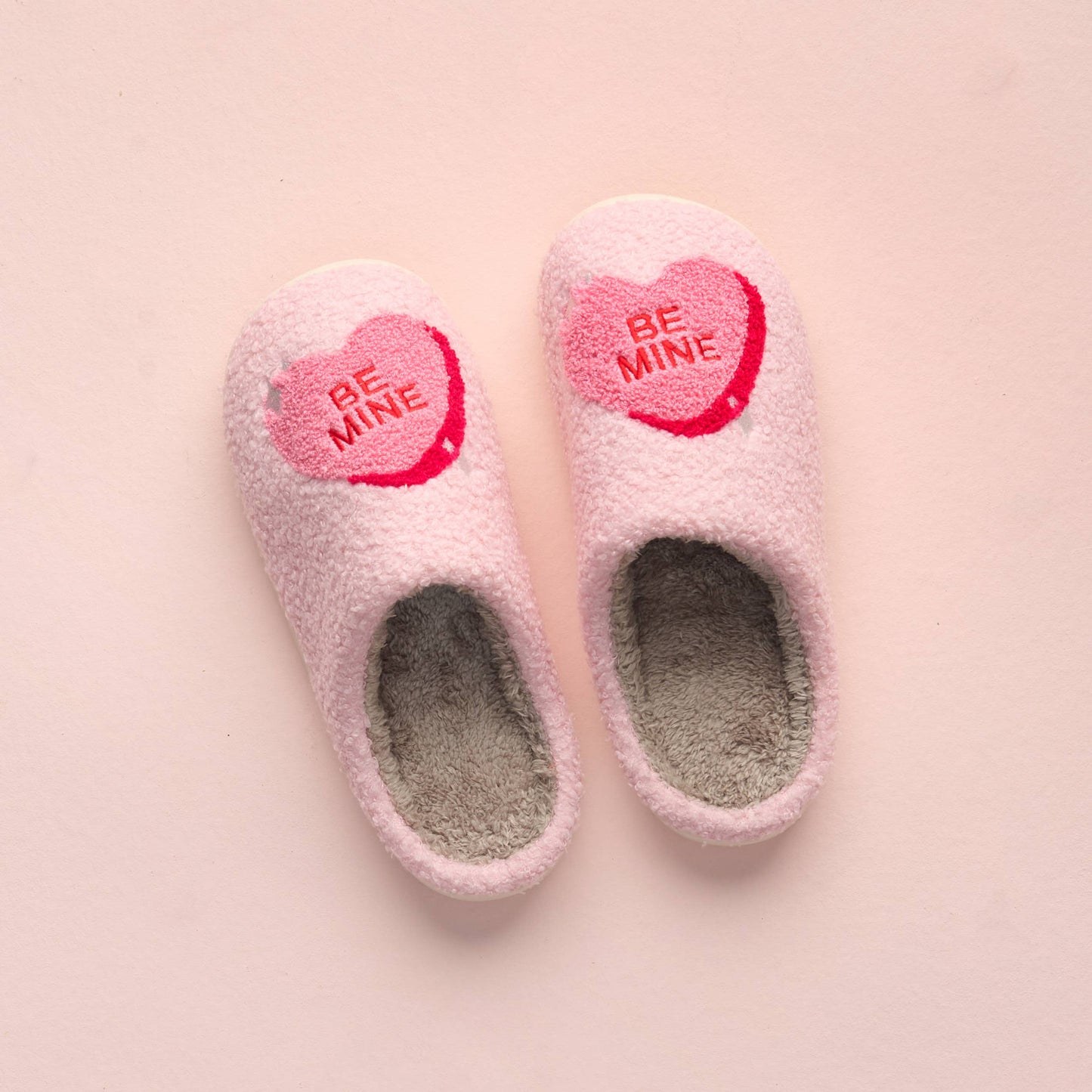 Fuzzy Slippers - Be Mine: M/L (Women's 8 - 10)