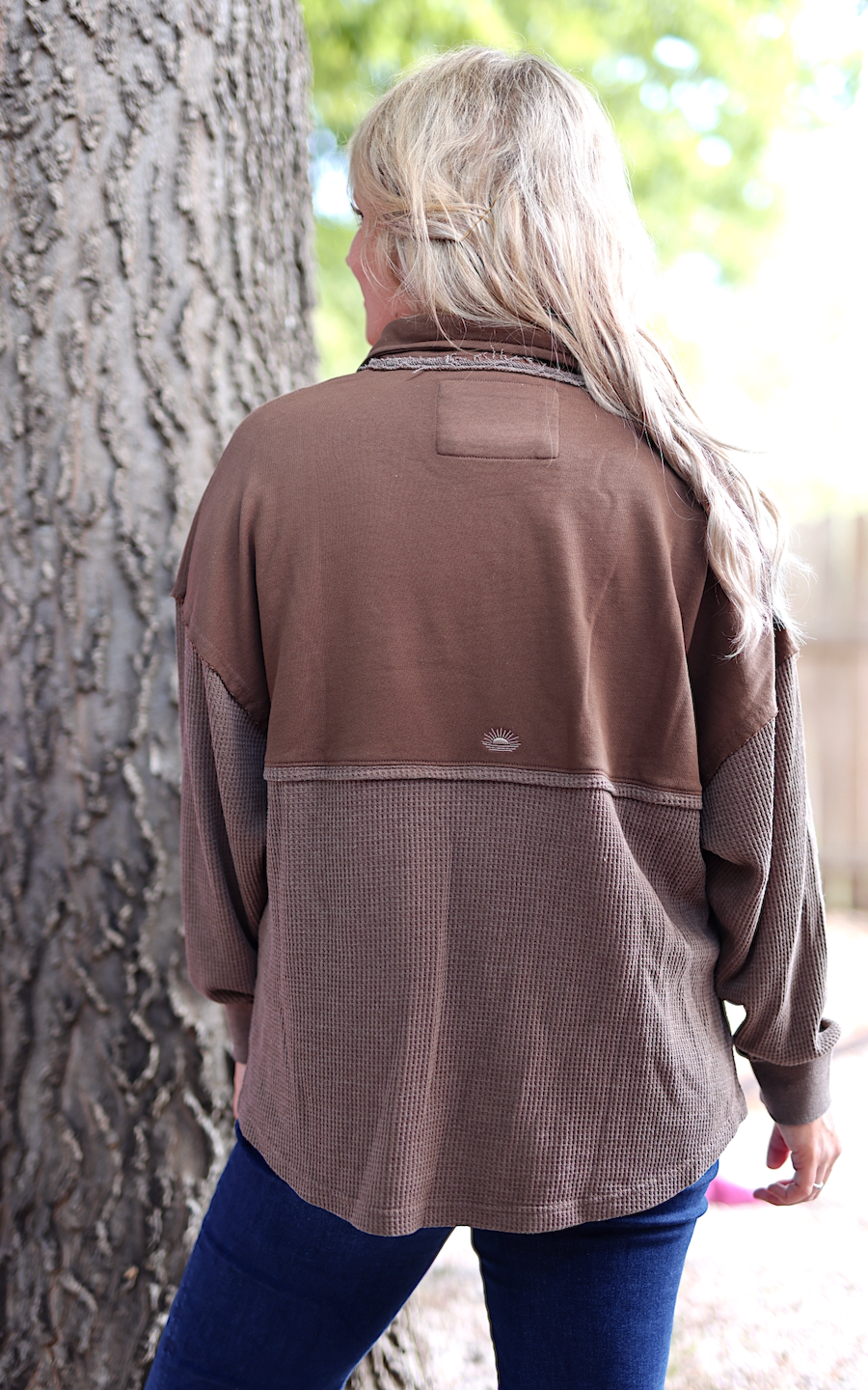 Ready or Not Waffle Quarter Zip - (Espresso)