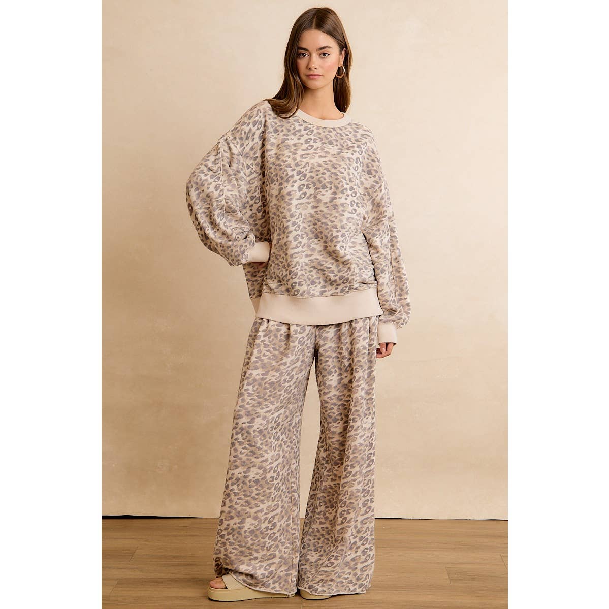 Leopard Relaxed Crewneck Sweatshirt