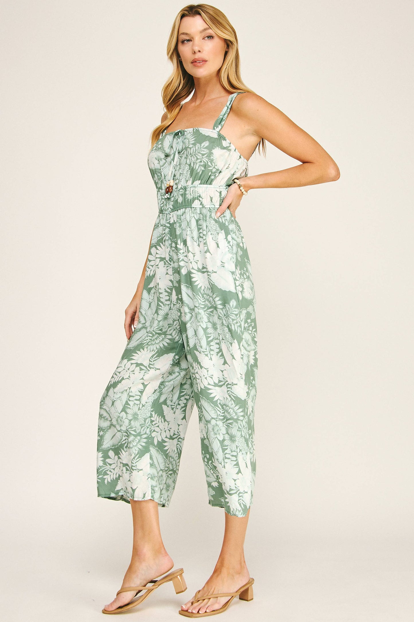 Sage Paradise Tropical Jumpsuit