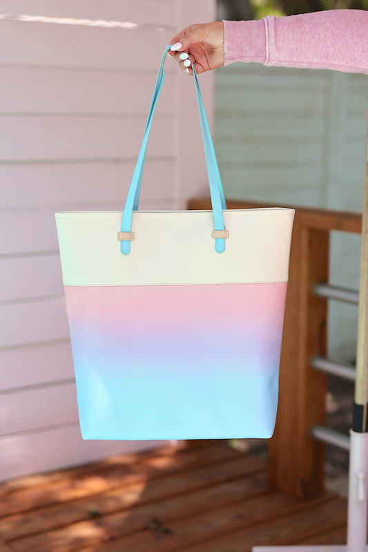 Laptop Tote - Sunrise Gradient (Blue/Lavender)