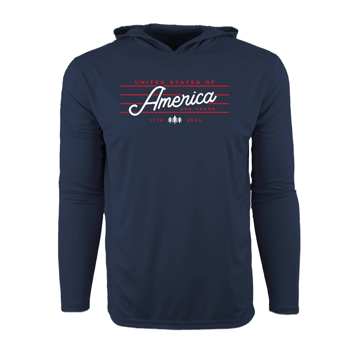 America 250 Solar Shield Performance Hoodie: Navy