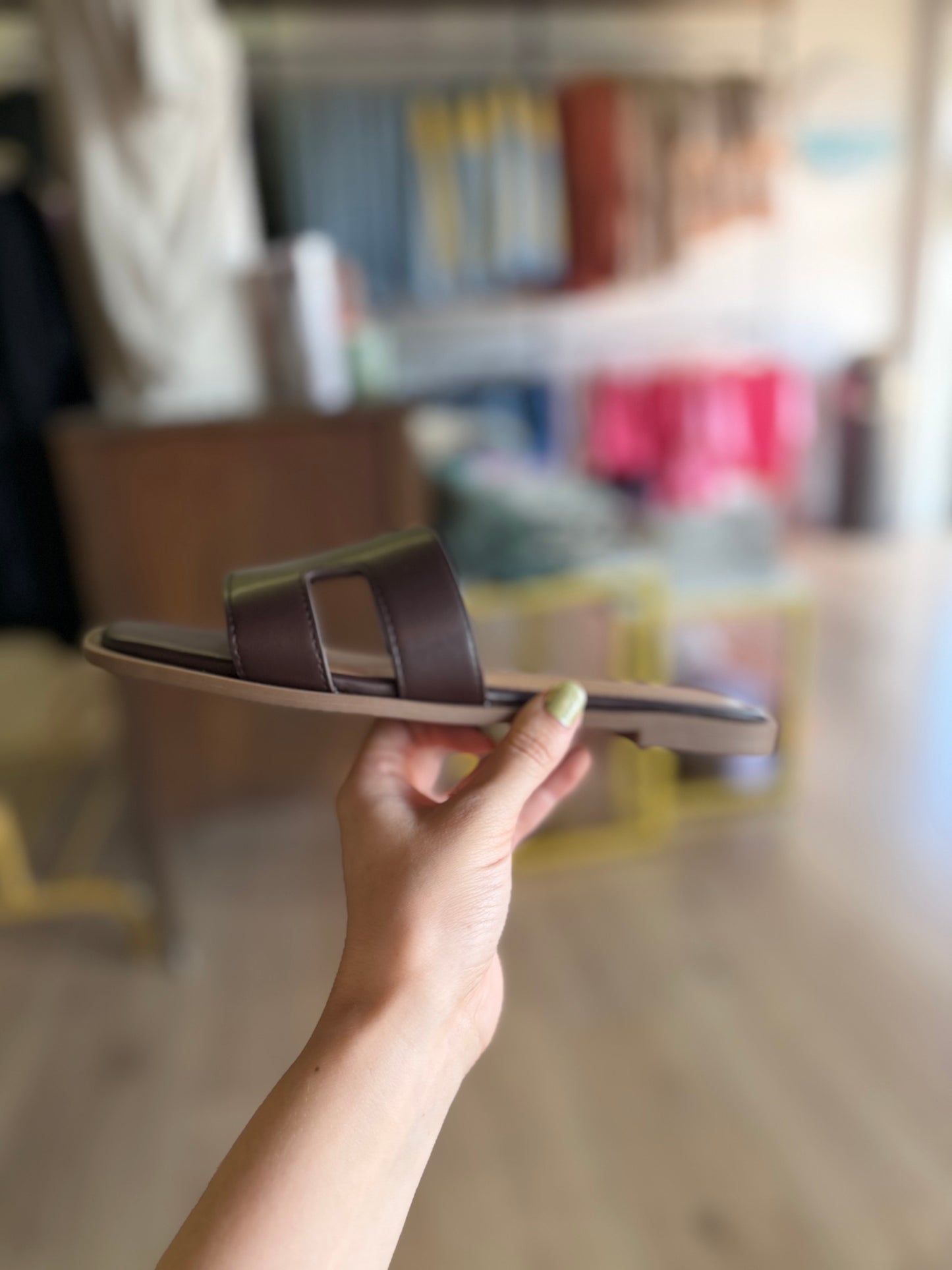 Chocolate Chic “H” Cut Slides