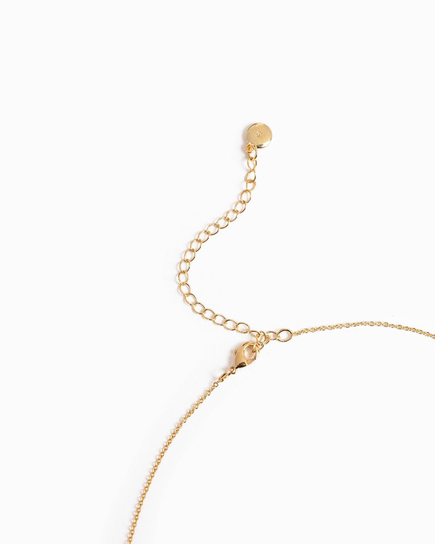 Open Frame CZ Pave Clover Necklace: Gold