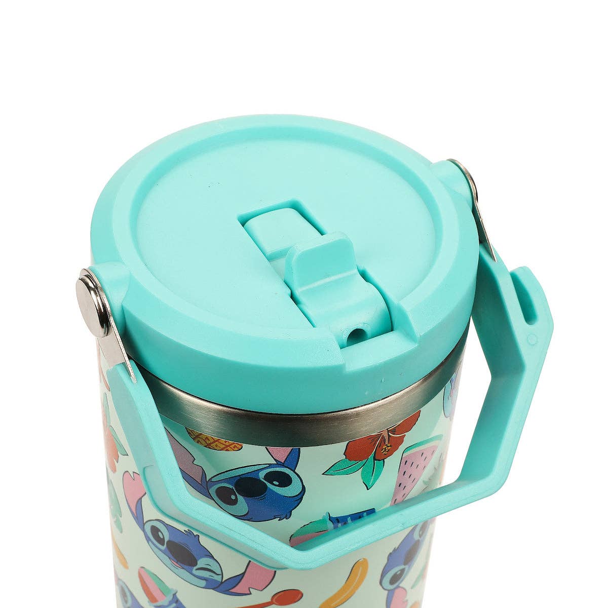 Lilo & Stitch All-Over Tropical Stitch Print Blue 40 Oz Stainless Steel Water Bottle