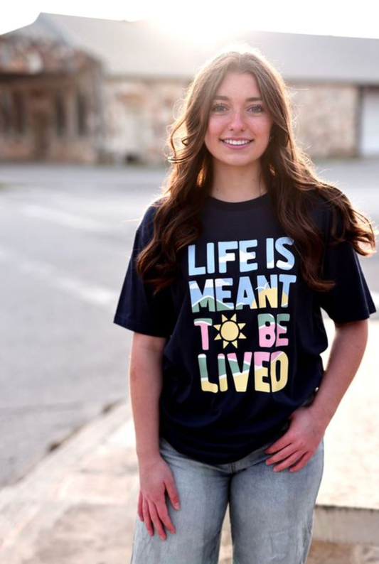 K&C Life Is Meant To Be Lived- SS (Athletic Navy)