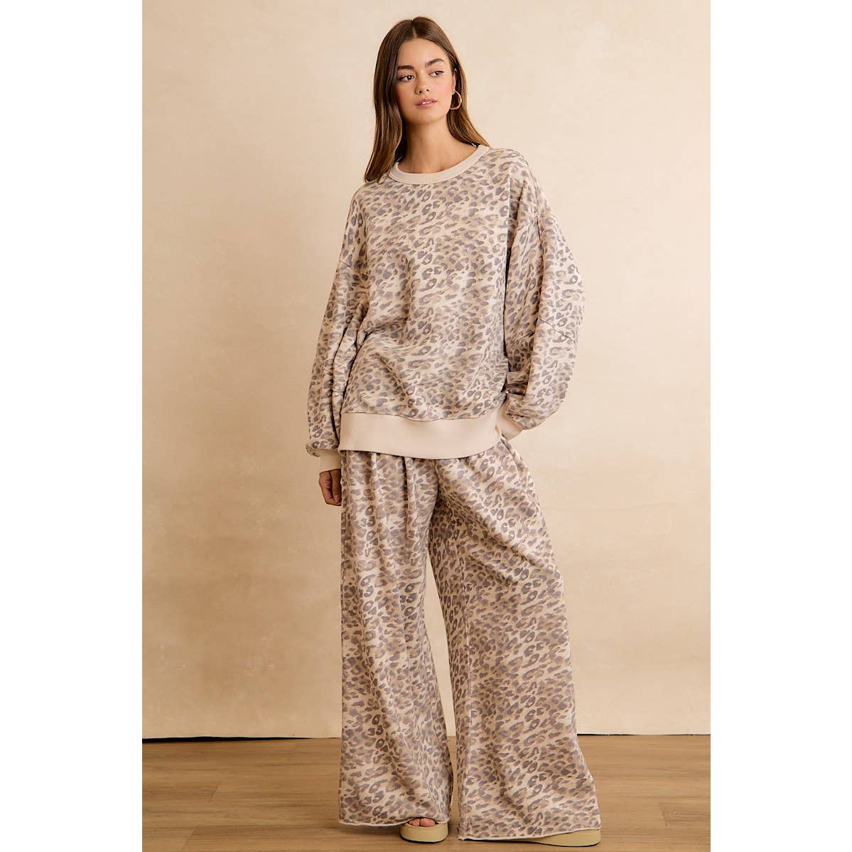 Leopard Relaxed Crewneck Sweatshirt
