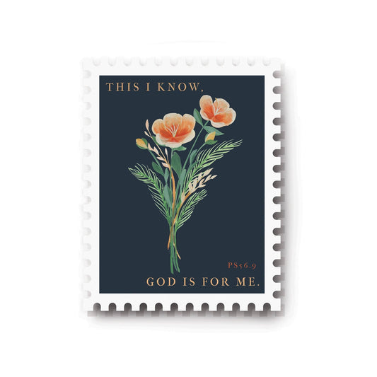 Psalm 56:9 Stamp Sticker