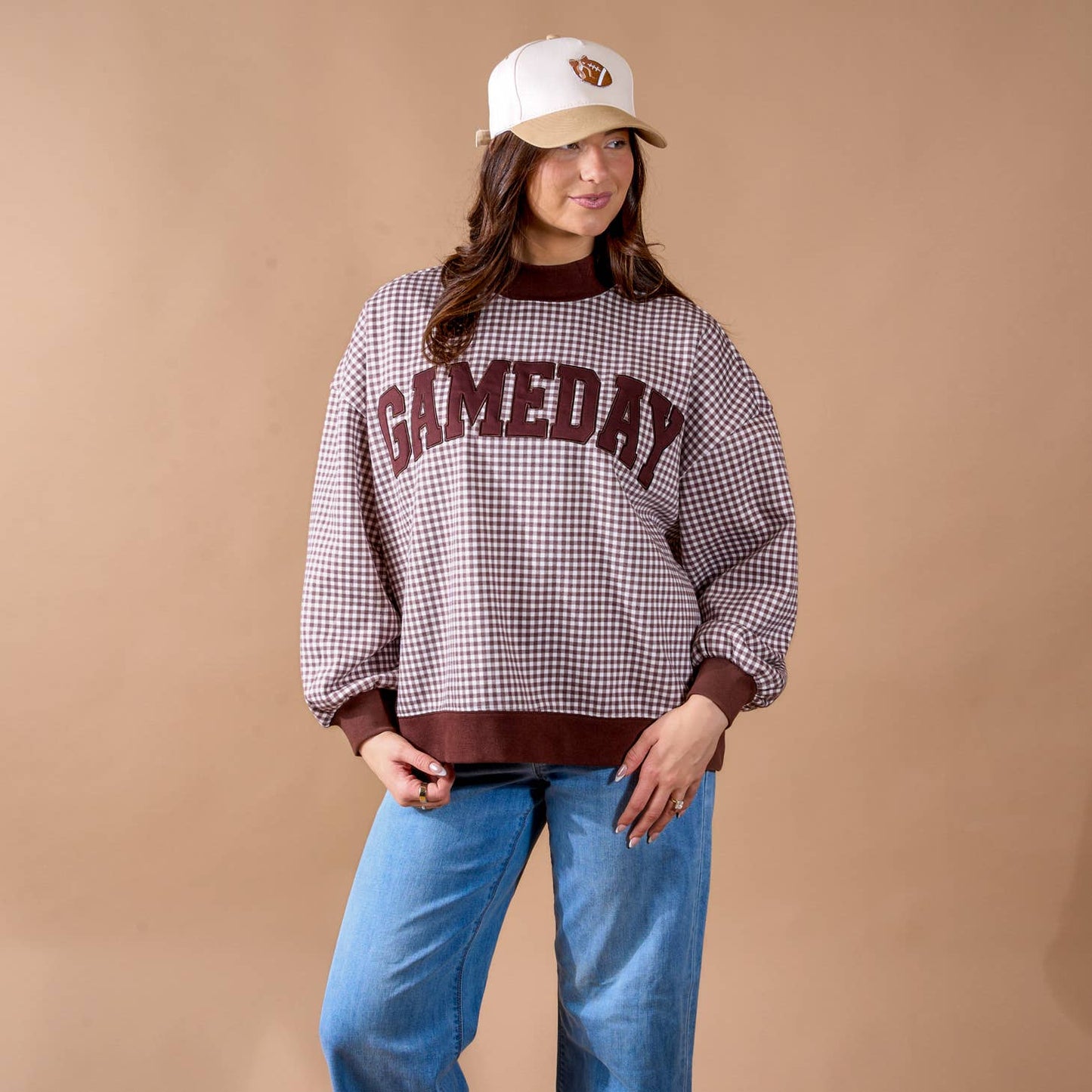Mockneck Oversized Sweatshirt - Gameday