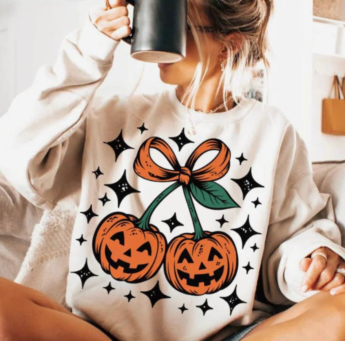 *AUTUMN PRE-ORDER: Pumpkin Bow Sweatshirt