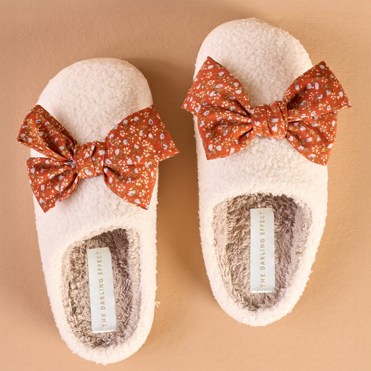 Fuzzy Slippers - Betty Bow Fall Flora: M/L